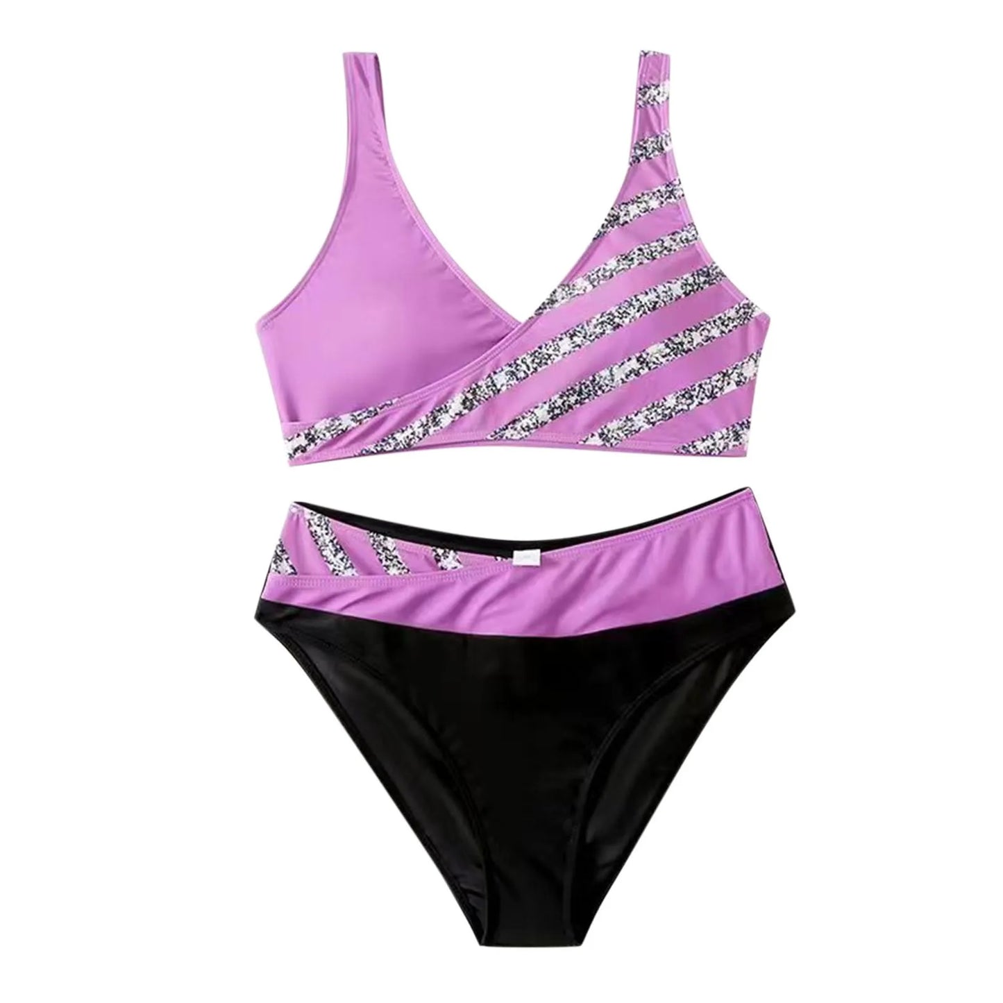 Costume da bagno stampato diviso in Bikini costume da bagno Sexy con diamanti alla moda da donna nuovo costume da bagno Bikini Sexy femminile Set Push Up nuoto