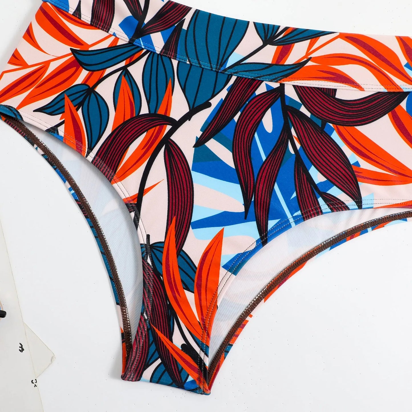 Costume da bagno donna canotta tinta unita costume da bagno donna a vita alta diviso in due pezzi
